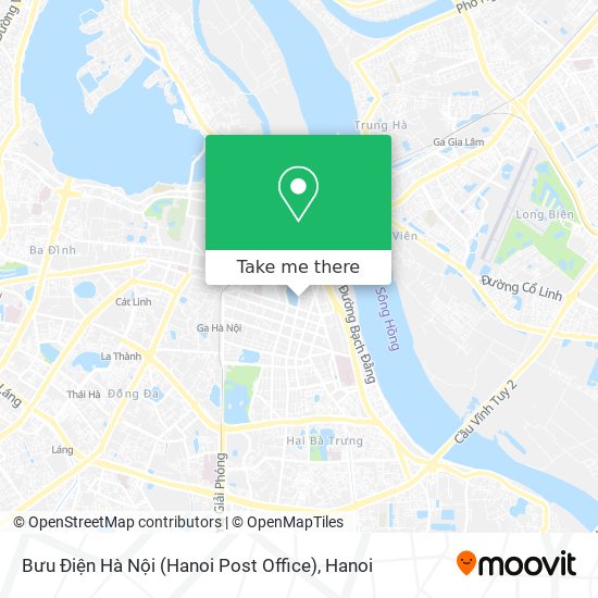 How to get to Bưu Điện Hà Nội (Hanoi Post Office) in Tràng Tiền by Bus?