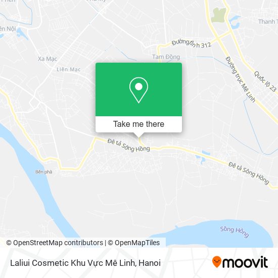 Laliui Cosmetic Khu Vực Mê Linh map