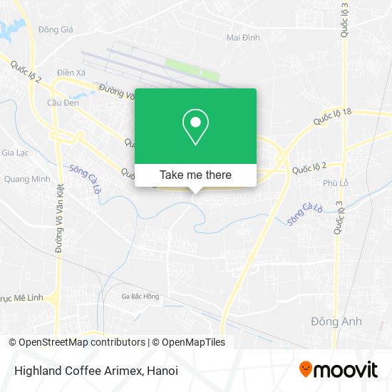 Highland Coffee Arimex map