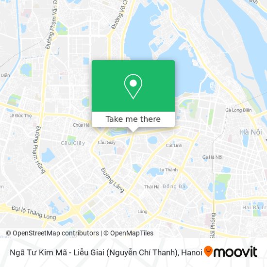 Ngã Tư Kim Mã - Liễu Giai (Nguyễn Chí Thanh) map