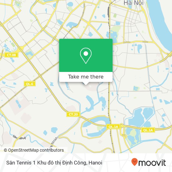 Sân Tennis 1 Khu đô thị Định Công map