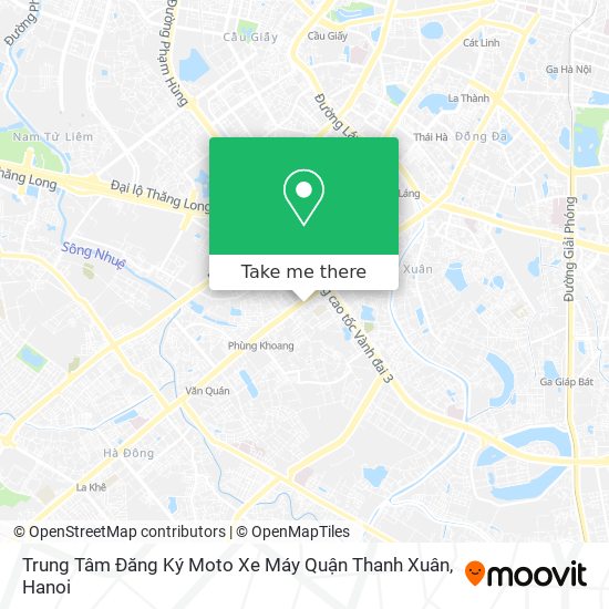 Trung Tâm Đăng Ký Moto Xe Máy Quận Thanh Xuân map