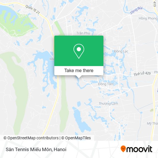 Sân Tennis Miếu Môn map