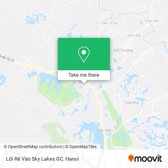 Lối Rẽ Vào Sky Lakes GC map