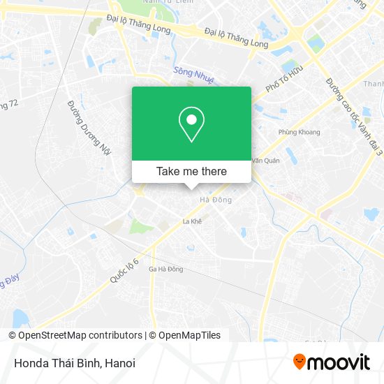 Honda Thái Bình map
