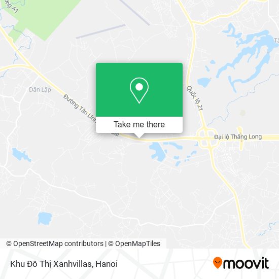Khu Đô Thị Xanhvillas map
