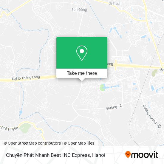 Chuyền Phát Nhanh Best INC Express map