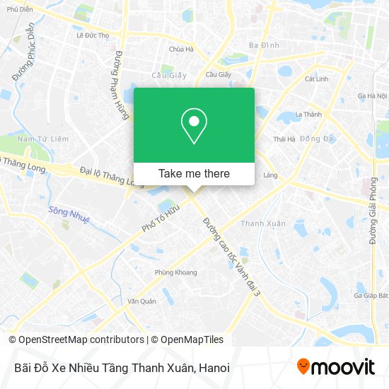 Bãi Đỗ Xe Nhiều Tầng Thanh Xuân map