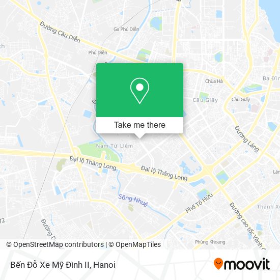 Bến Đỗ Xe Mỹ Đình II map