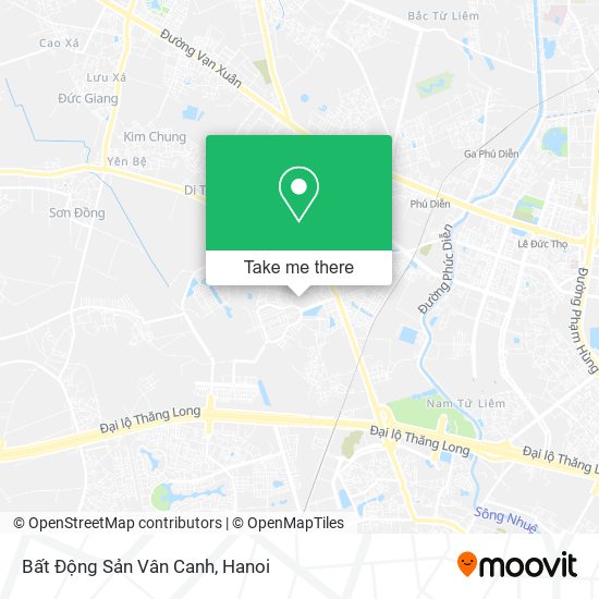 Bất Động Sản Vân Canh map