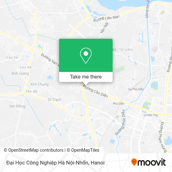 Đại Học Công Nghiệp Hà Nội-Nhổn map