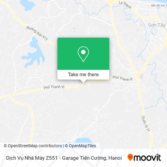 Dịch Vụ Nhà Máy Z551 - Garage Tiến Cường map