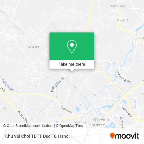 Khu Vui Chơi TDTT Dục Tú map
