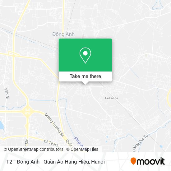 T2T Đông Anh - Quần Áo Hàng Hiệu map