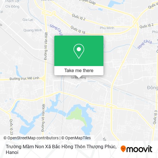 Trường Mầm Non Xã Bắc Hồng Thôn Thượng Phúc map