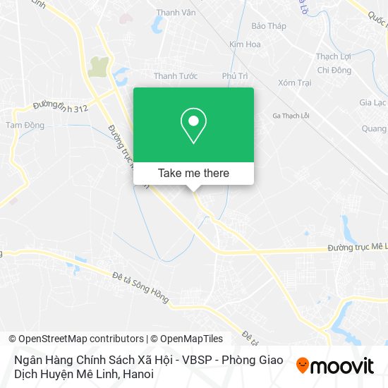 Ngân Hàng Chính Sách Xã Hội - VBSP - Phòng Giao Dịch Huyện Mê Linh map