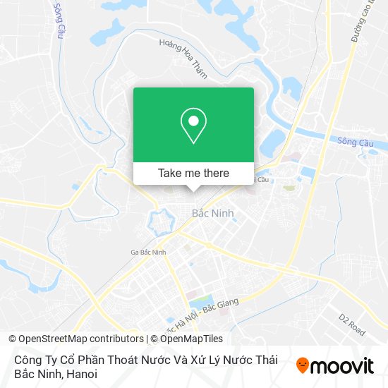 Công Ty Cổ Phần Thoát Nước Và Xử Lý Nước Thải Bắc Ninh map