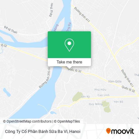 Công Ty Cổ Phần Bánh Sữa Ba Vì map