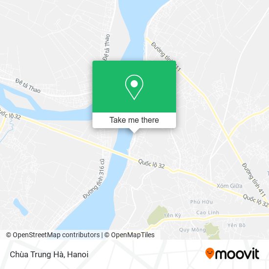 Chùa Trung Hà map
