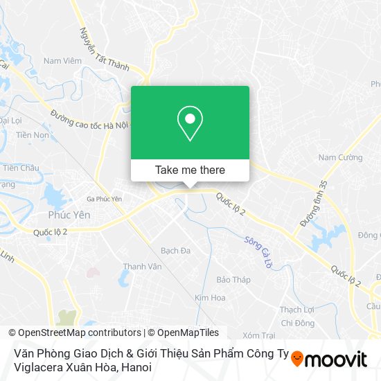 Văn Phòng Giao Dịch & Giới Thiệu Sản Phẩm Công Ty Viglacera Xuân Hòa map