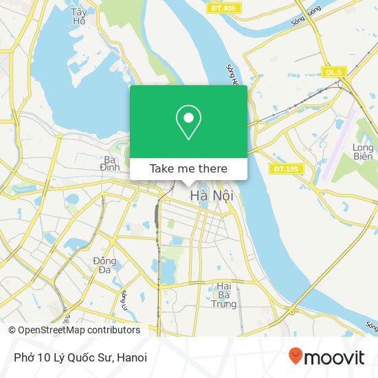 Phở 10 Lý Quốc Sư map