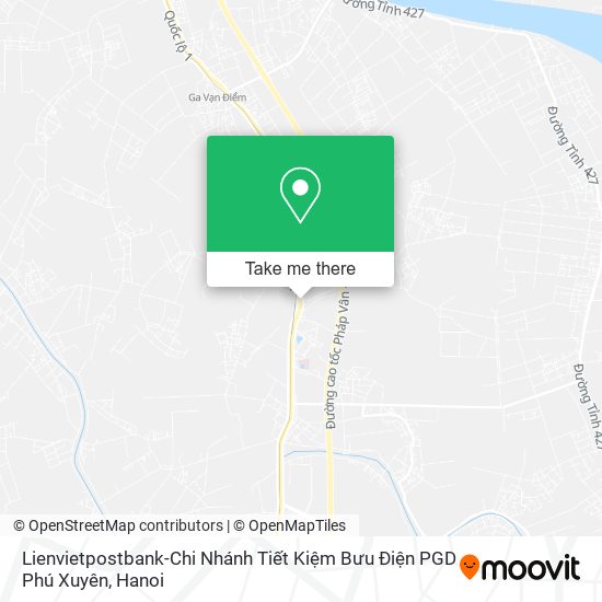 Lienvietpostbank-Chi Nhánh Tiết Kiệm Bưu Điện PGD Phú Xuyên map