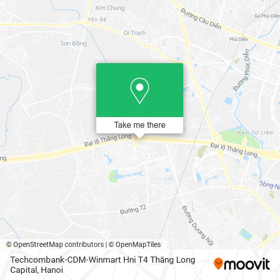 Techcombank-CDM-Winmart Hni T4 Thăng Long Capital map
