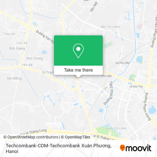 Techcombank-CDM-Techcombank Xuân Phương map