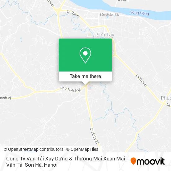 Công Ty Vận Tải Xây Dựng & Thương Mại Xuân Mai Vận Tải Sơn Hà map