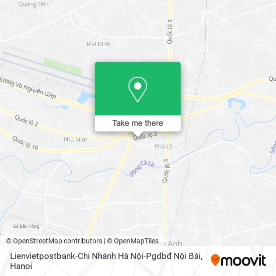 Lienvietpostbank-Chi Nhánh Hà Nội-Pgdbđ Nội Bài map