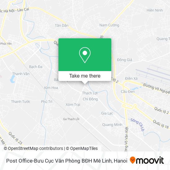 Post Office-Bưu Cục Văn Phòng BĐH Mê Linh map