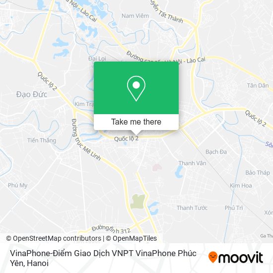 VinaPhone-Điểm Giao Dịch VNPT VinaPhone Phúc Yên map