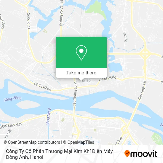 Công Ty Cổ Phần Thương Mại Kim Khí Điện Máy Đông Anh map