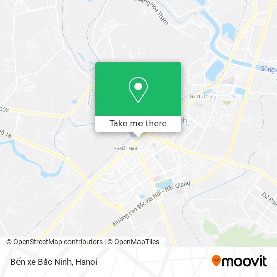 Bến xe Bắc Ninh map