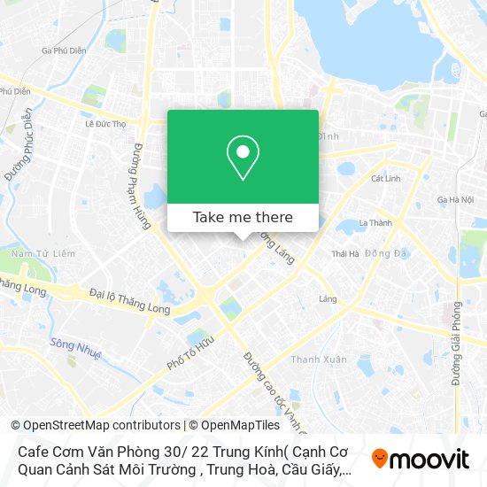 Cafe Cơm Văn Phòng 30/ 22 Trung Kính map