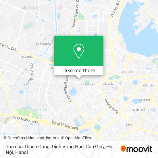 Toà nhà Thành Công, Dịch Vọng Hậu, Cầu Giấy, Hà Nội map