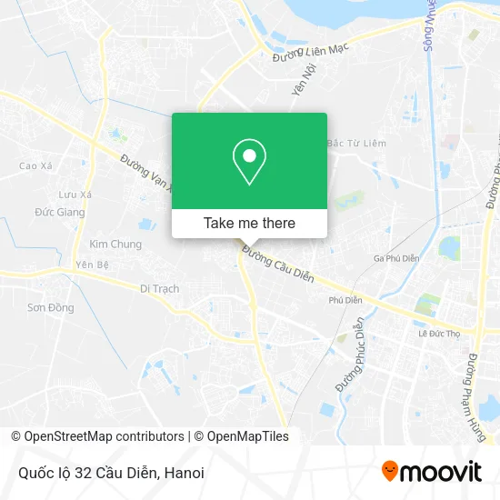 Quốc lộ 32 Cầu Diễn map