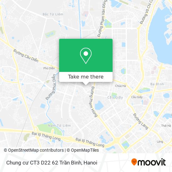 Chung cư CT3 D22 62 Trần Bình map
