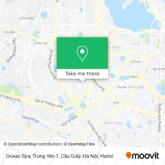 Ocean Spa, Trung Yên 1, Cầu Giấy. Hà Nội map