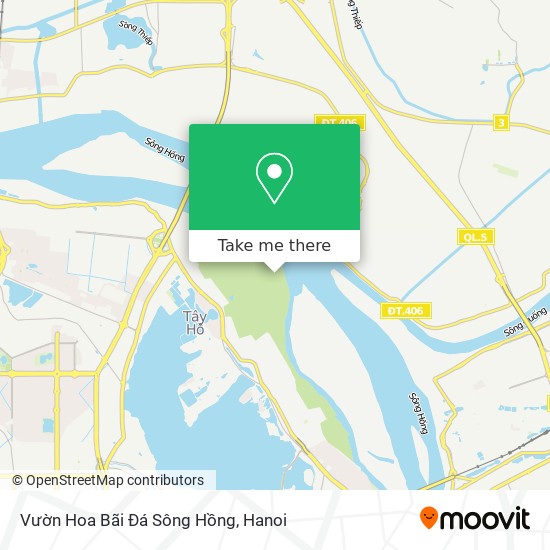 Vườn Hoa Bãi Đá Sông Hồng map
