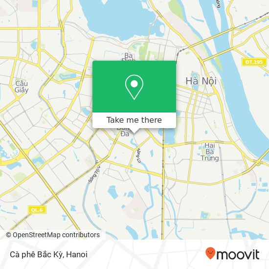 Cà phê Bắc Kỳ map