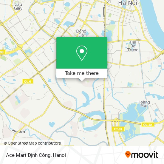 Ace Mart Định Công map