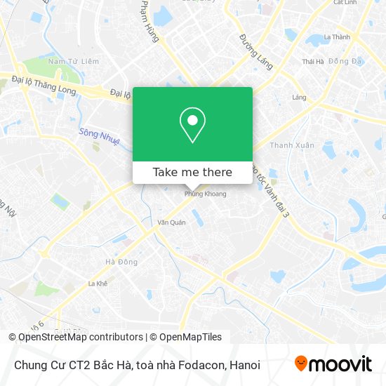 Chung Cư CT2 Bắc Hà, toà nhà  Fodacon map