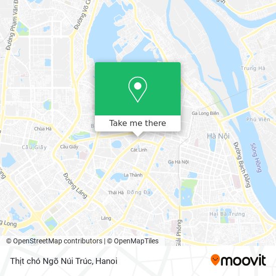 Thịt chó Ngõ Núi Trúc map