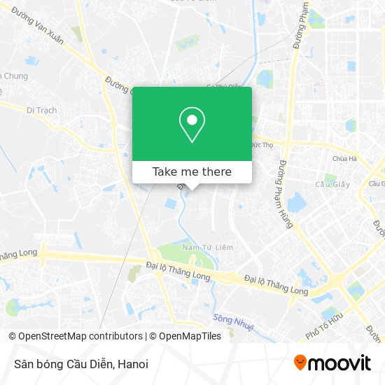 Sân bóng Cầu Diễn map