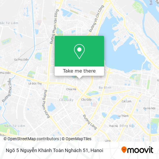 Ngõ 5 Nguyễn Khánh Toàn Nghách 51 map