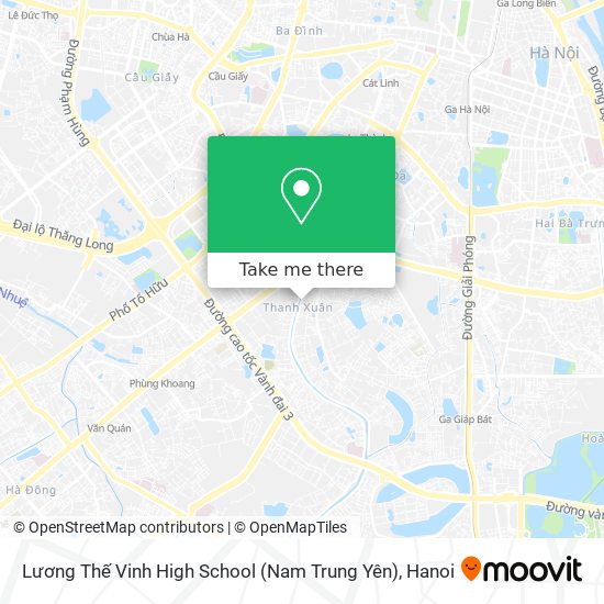 Lương Thế Vinh High School (Nam Trung Yên) map