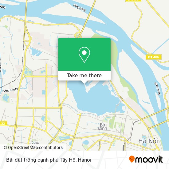 Bãi đất trống cạnh phủ Tây Hồ map