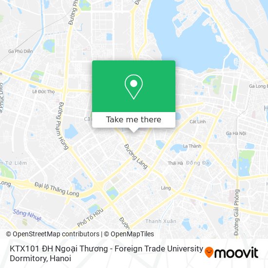 KTX101 ĐH Ngoại Thương - Foreign Trade University Dormitory map