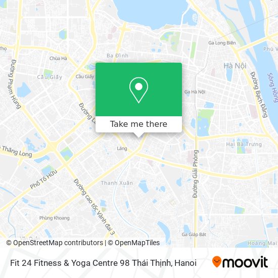 Fit 24 Fitness & Yoga Centre 98 Thái Thịnh map